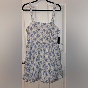 Trixxi Blue & White Floral Sleeveless Sundress